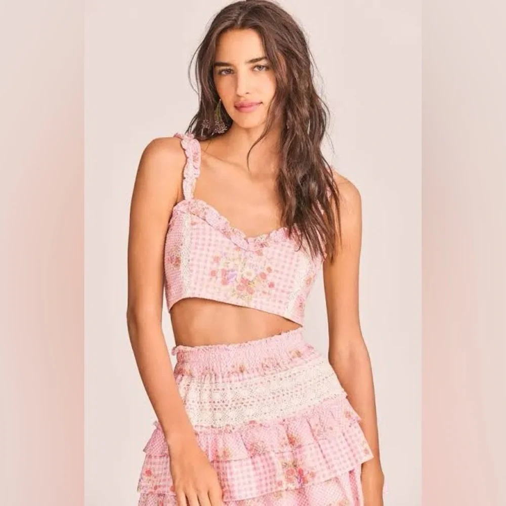LoveShackFancy Candyland Mireya Bralette & Corbette Skirt Set NWT - Picture 3 of 12